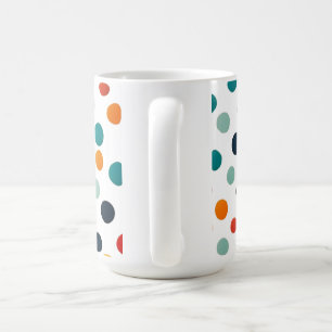 Café una taza con tema de aMOR con lunares brillantes