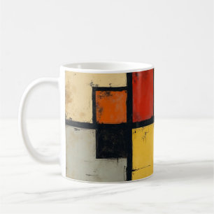 Café Una taza con una imagen de la obra de Mondrian