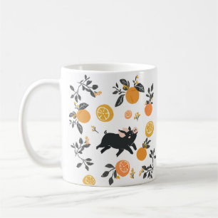 Café una taza de cerdito
