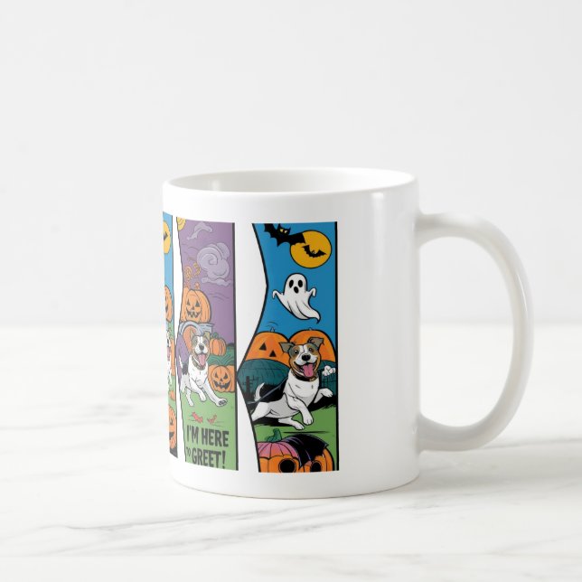 Café Una taza de Halloween graciosa y graciosa con perr (Derecha)
