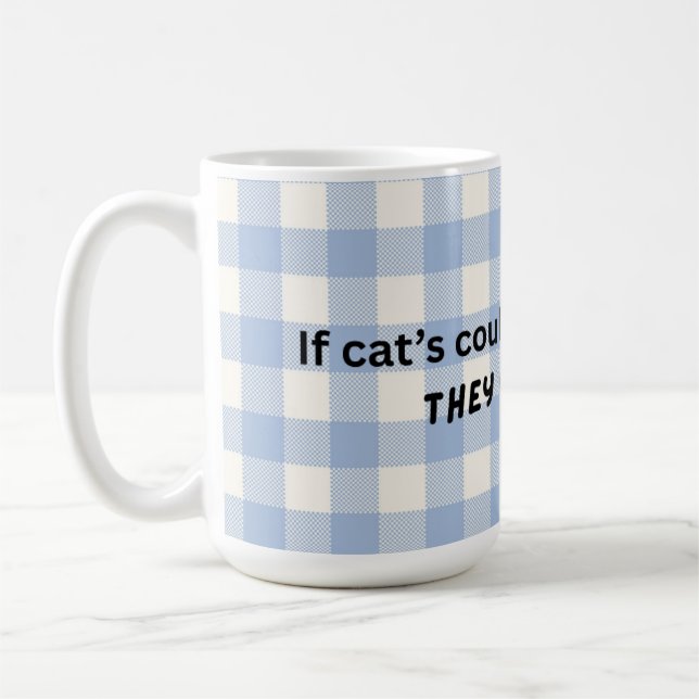 Café Una taza graciosa con tema de gato, perfecta para  (Izquierda)