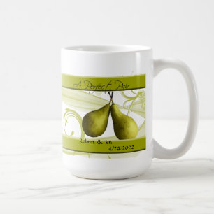 Café Una taza perfecta de novia y del novio de los