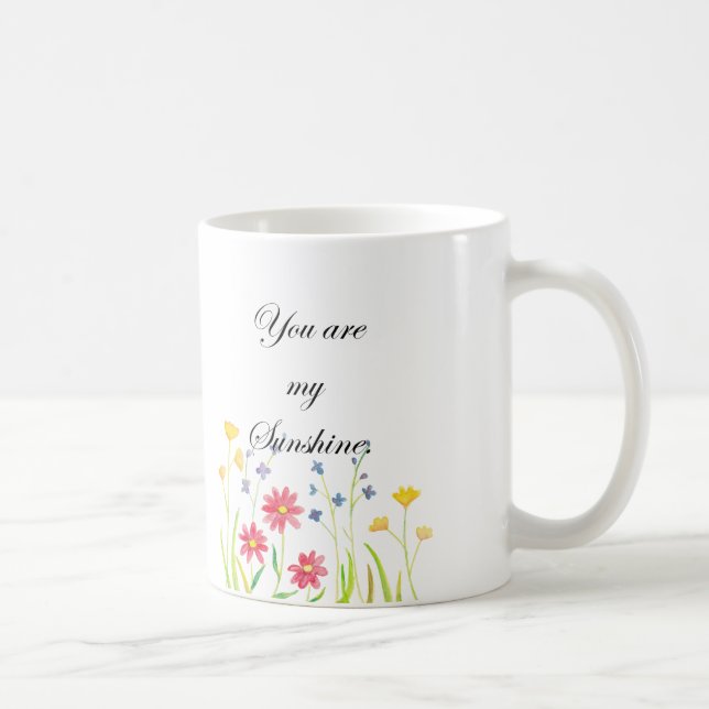 Café Usted es mi arte de los Wildflowers de la taza de (Derecha)