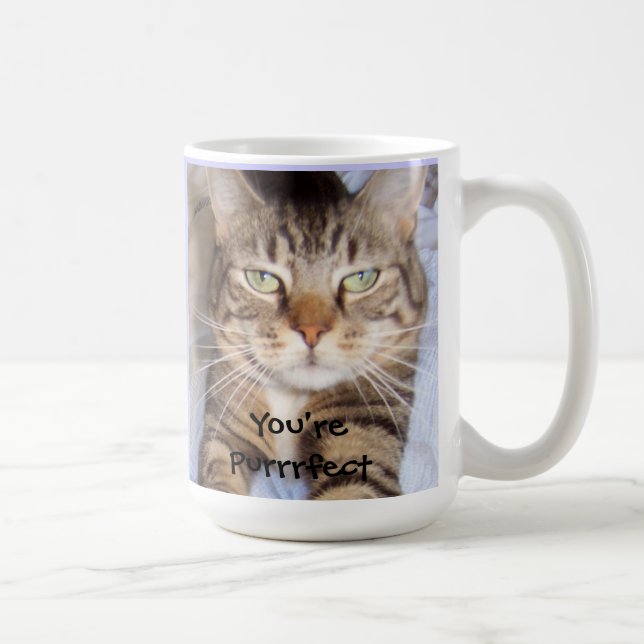 Café Usted es taza de Purrrfect (Derecha)