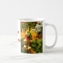 Café Usted está fuera de taza de la leche y del reno de