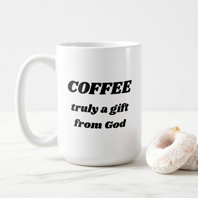 CAFÉ verdad un regalo de la taza de dios (Con donut)