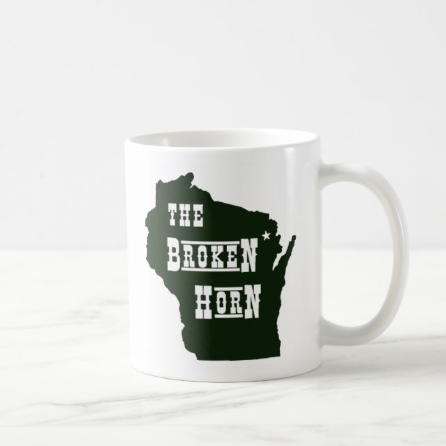Café verde quebrado de la taza del cuerno (Derecha)