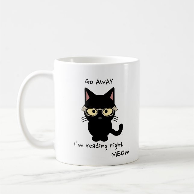 Café Vete, estoy leyendo la taza de gato de vaca derech (Izquierda)