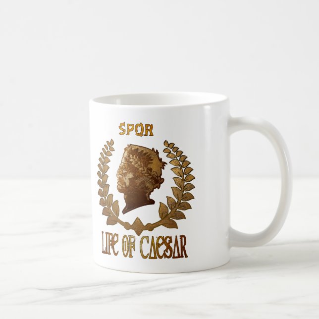 Café Vida de la taza de las insignias de César (Derecha)