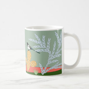Café Vida del desierto: arte de la taza de las urracas