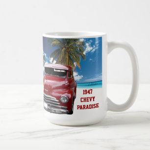 Café Vintage 1940 y taza 1947 del paraíso de Chevy