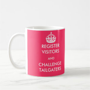 Café Visitantes del registro y taza de Tailgaters del
