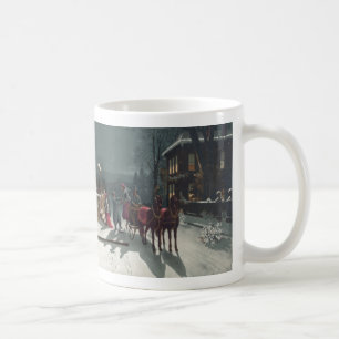 Café Víspera de navidades en la taza del siglo XIX