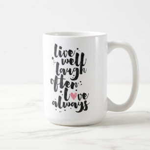 Café Vive el amor de la risa - taza inspiradora