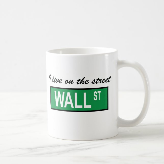 Café "Vivo en taza del Wall Street de la calle" (Derecha)