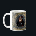 Café Vlad la taza histórica de Impaler<br><div class="desc">El príncipe de Wallachiaalso conocido como ` Vlad el Impaler' era un miembro de la casa de Draculesti.</div>