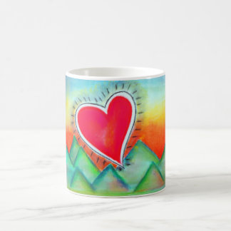 Café Vuelo de la taza del corazón