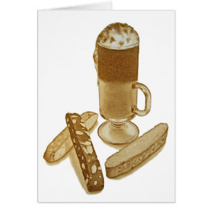 Café y Biscotti de la moca