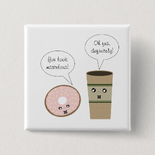 Café y botón de donut gratuitos