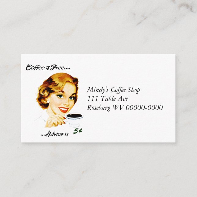 Café y consejo retro para amas de casa (Anverso)