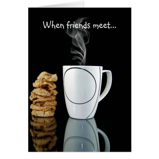 Café y cookies en negro espejado (Frente)