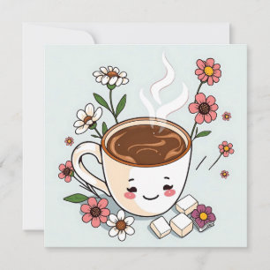 Café y flores extravagantes