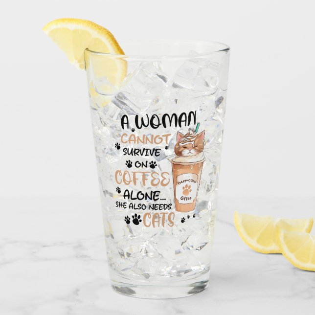 Café y gatos - Arte Cute Kawaii (Anverso (hielo))