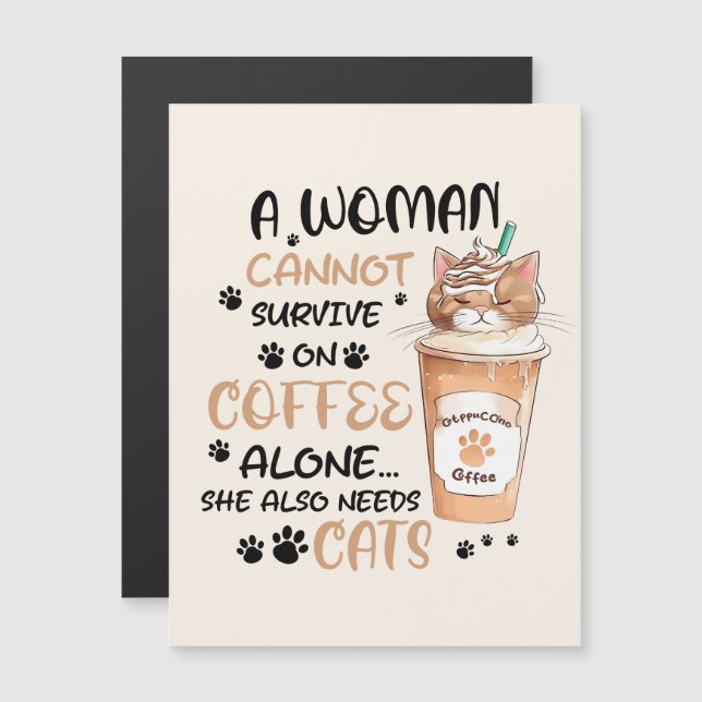 Café y gatos - Arte Cute Kawaii (Anverso/Reverso)