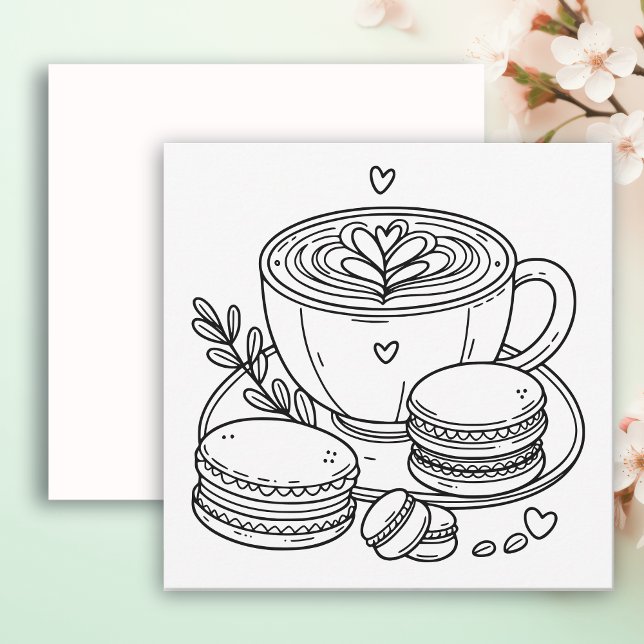 Café y Macaron | Color Me (Subido por el creador)