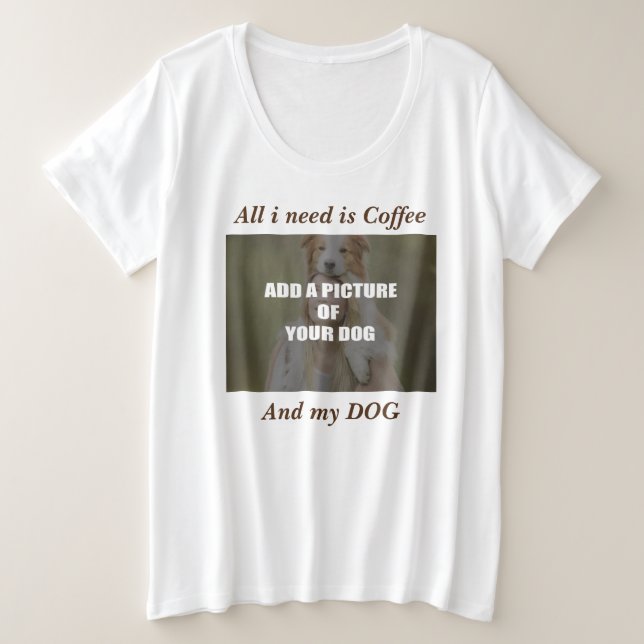 Café y mi Cojín decorativo de perro (Anverso del diseño)