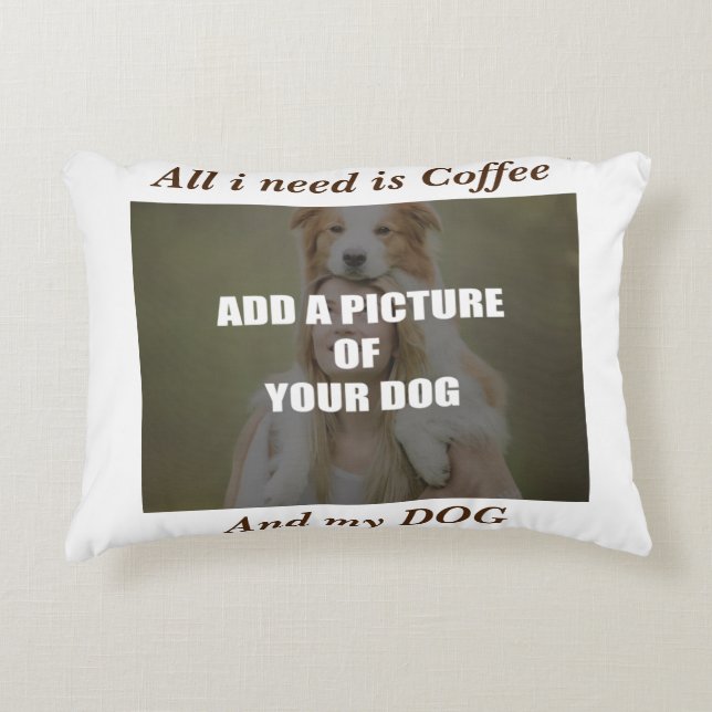 Café y mi Cojín decorativo de perro (Anverso)
