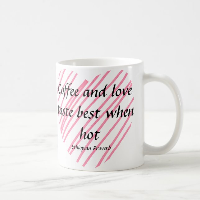 Café y taza calientes del amor (Derecha)