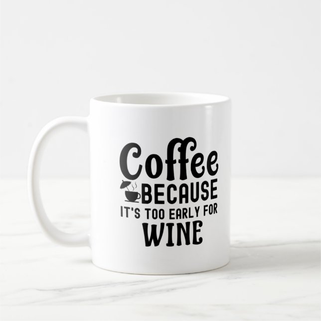 Café y un regalo encantador de tazas de vino para  (Izquierda)