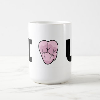 Café "Yo [Corazón-Formar-Muela} taza de U"