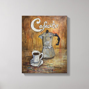 Cafecito - impresión cubana de la lona del café