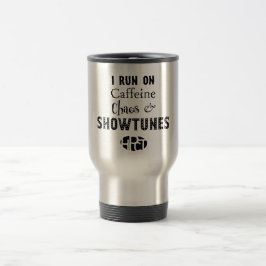Cafeína, caos y taza termal del viaje de Showtunes