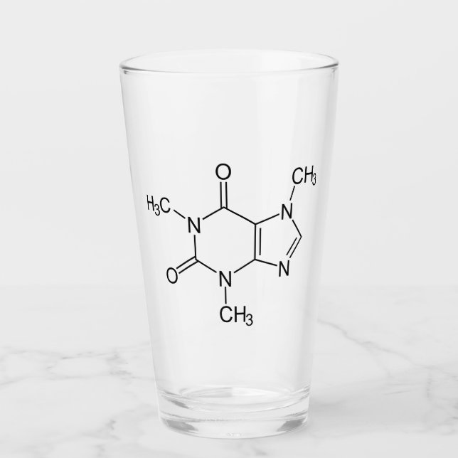 Cafeína Molécula Química Átomos de café (Anverso)