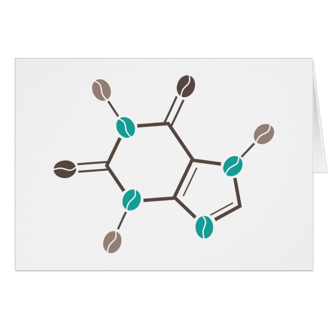 cafeína molecular de granos de café (Anverso (Horizontal))