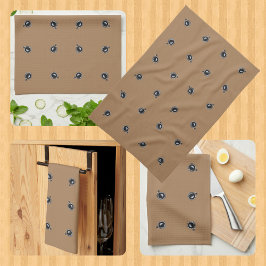 Cafetería Cocina con estampado Toalla Marrón