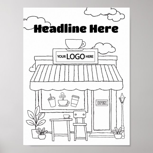 Cafetería Colores Arte Café Amantes Actividad (Frente)