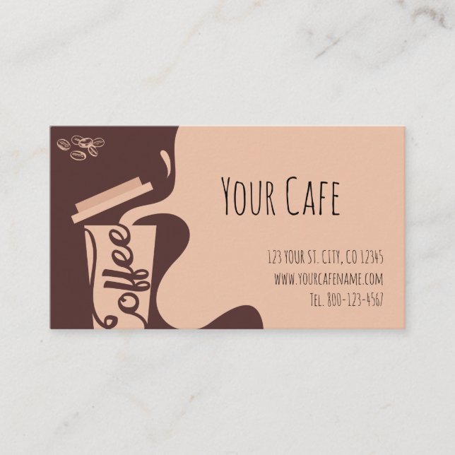 Cafetería con tarjeta de fidelidad de cafetería (Anverso)