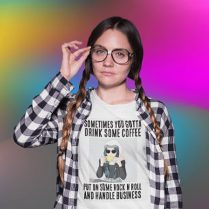 CAFETERÍA DIVERTIDA EN CAMISETAS DE ROLL LADIES