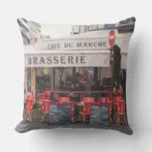 Cafetería parisina Brasserie Cojín decorativo al a