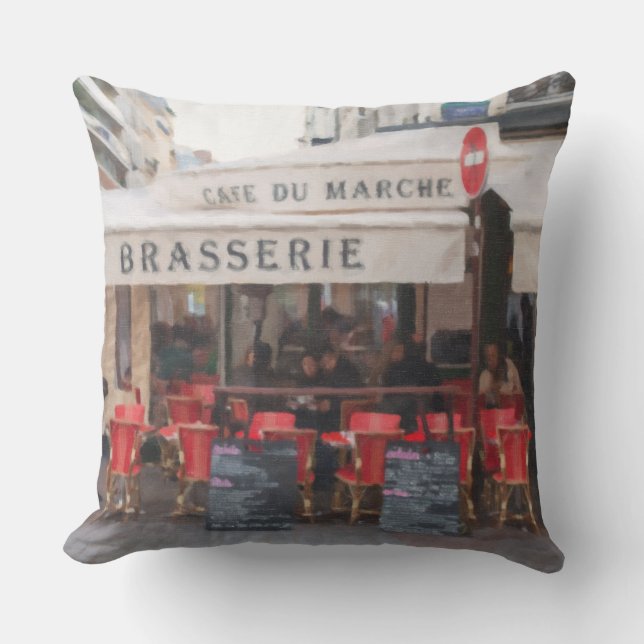 Cafetería parisina Brasserie Cojín decorativo al a (Anverso)
