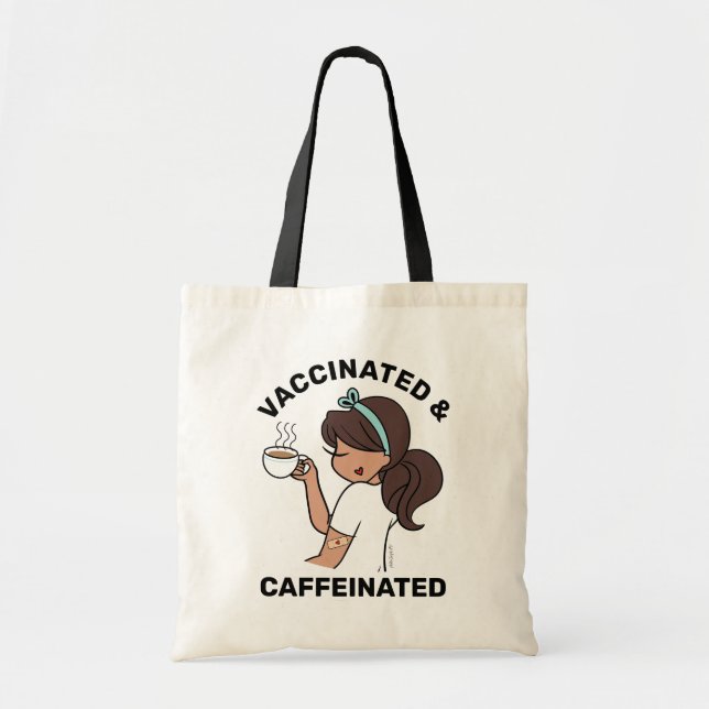 Cafetería personalizada y bolsa de té vacunada (Frente)
