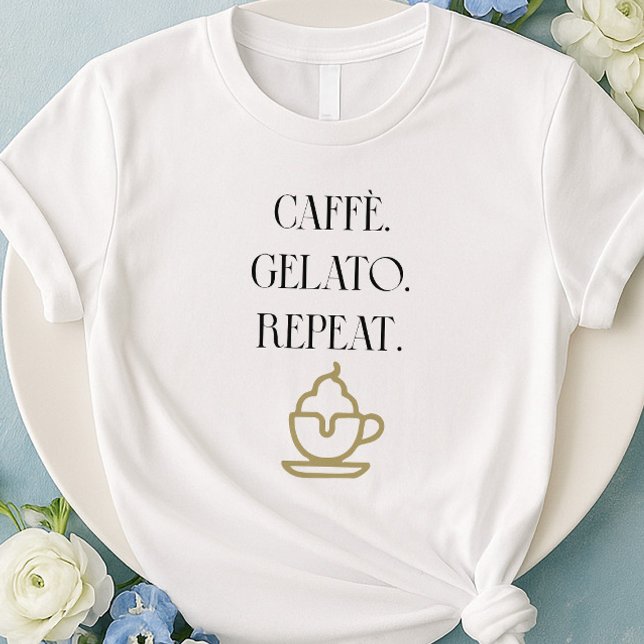 Caffè Gelato Repita La Camiseta Italiana De Los Al (Subido por el creador)