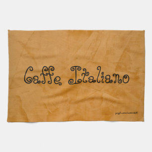 Caffe Italiano Naranja toalla de cocina toscana