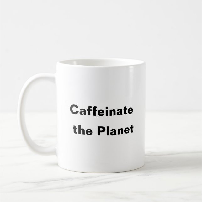 Caffeinate la taza de café Planet (Izquierda)