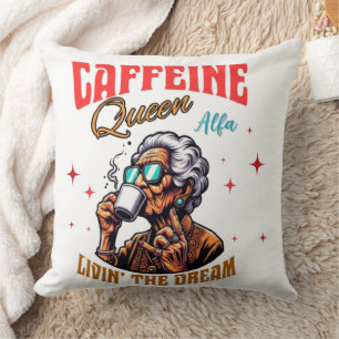 Caffeine Queen Cojín decorativo Café acogedor