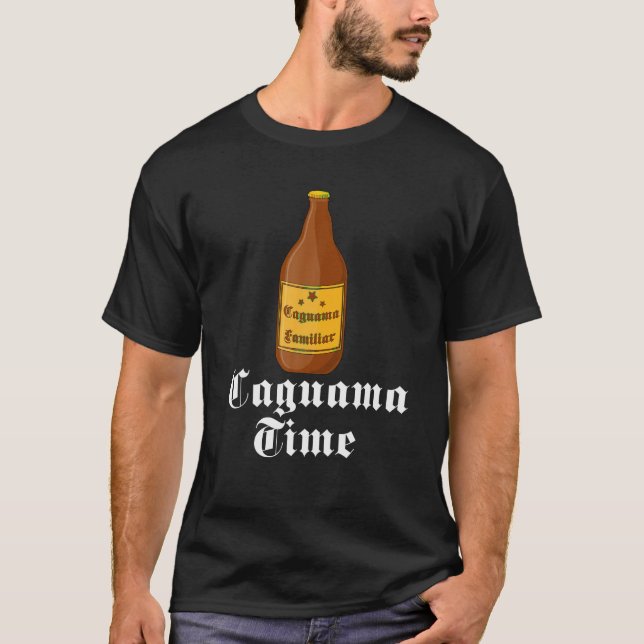 Caguama Time Shirt Cerveza Caguama Espanol Camisa (Anverso)